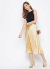 Cream Colour Divya Nayka Solid Soft Satin Fancy Skirt Collection DF-NYKAA-6